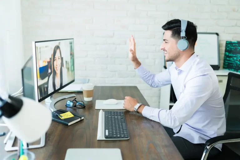 Virtual Professional taking a videoconference