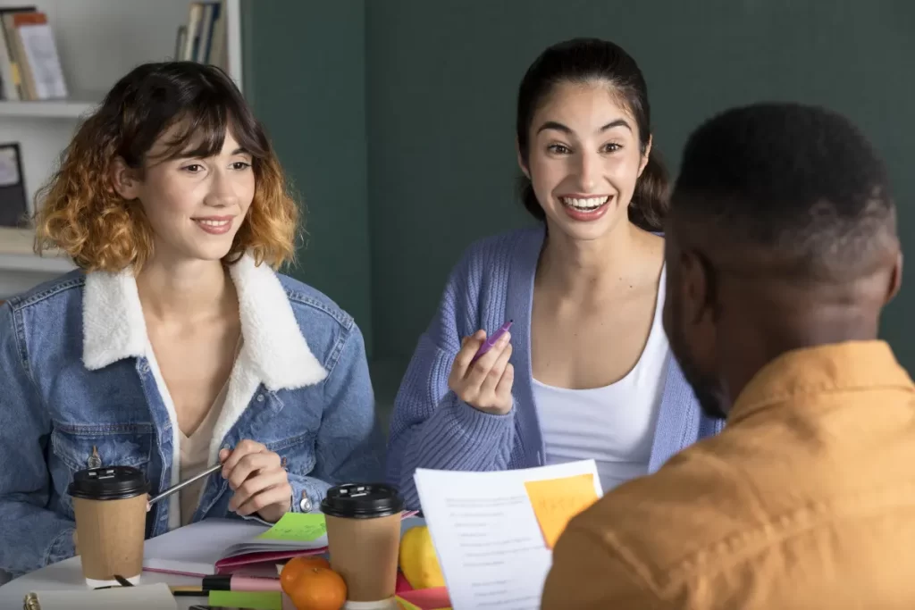 People demonstrating communication skills