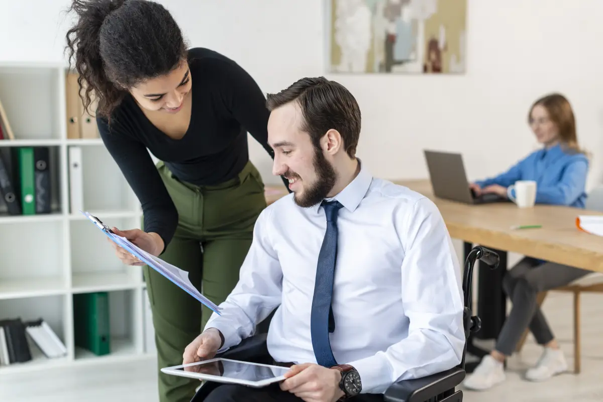Executive assistants working