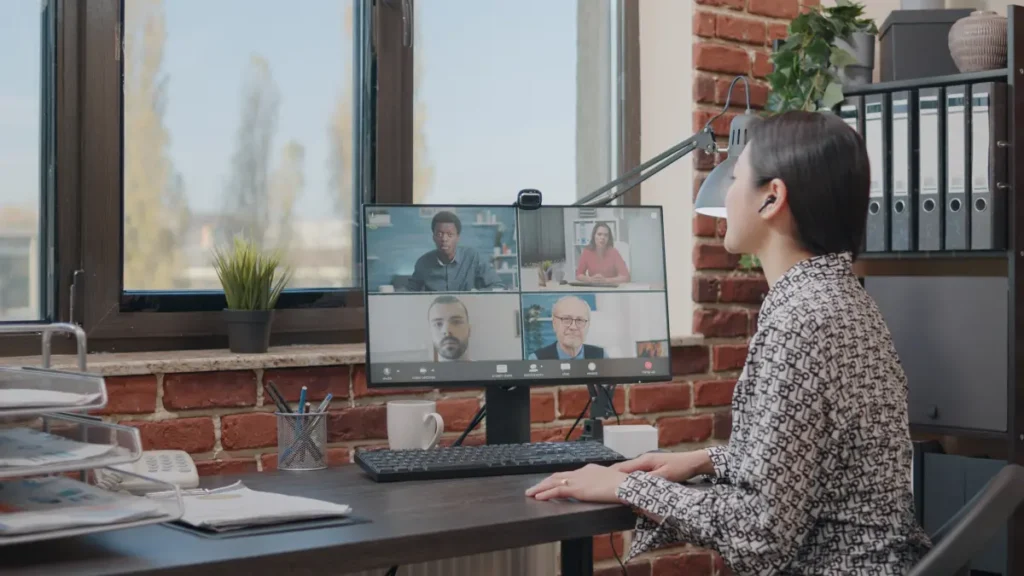 Remote team Remote team in a call