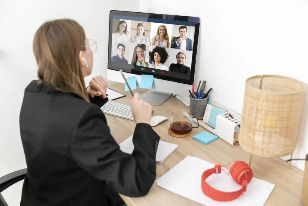 Glober working Remote team having a video call