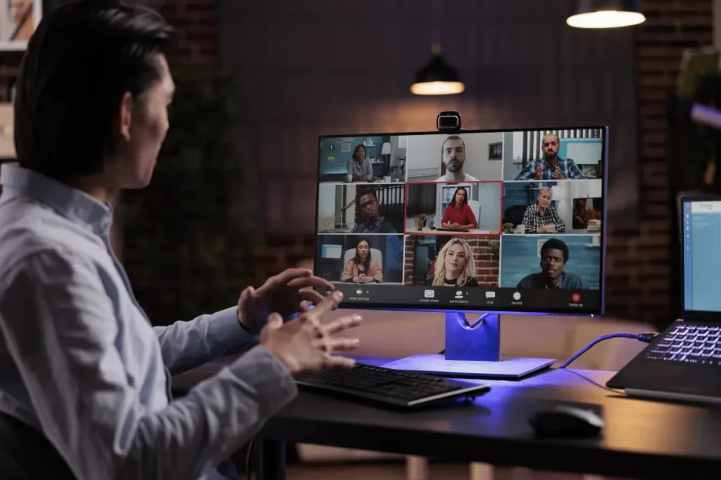 Remote team Manager is onboarding a remote team
