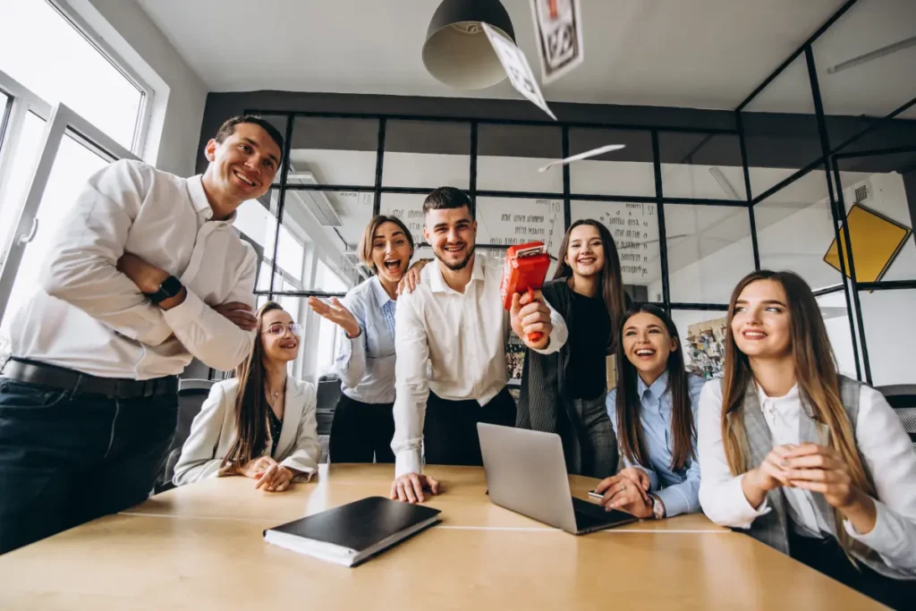 Leadership team meeting with CEO and GlobalTeam Verified assistant