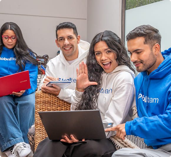Globalteam team owring on a project